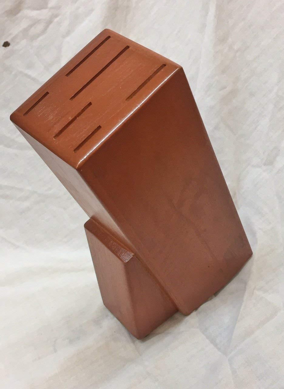 Knife Stand Wood Organize And Display Your Knives With Style | Wooden Knife Holder Block Stand Organizer for Kitchen Knife Storage Rack Durable Wood Design