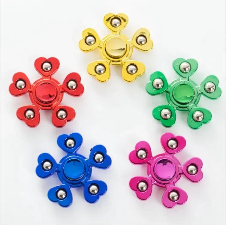 Hand Spinner Fidget Toy Stress Relief Toys Hand Spinner For Kids And Adult Fidget Spinner Metal BoDy metal balls with box .. mix random colours and design