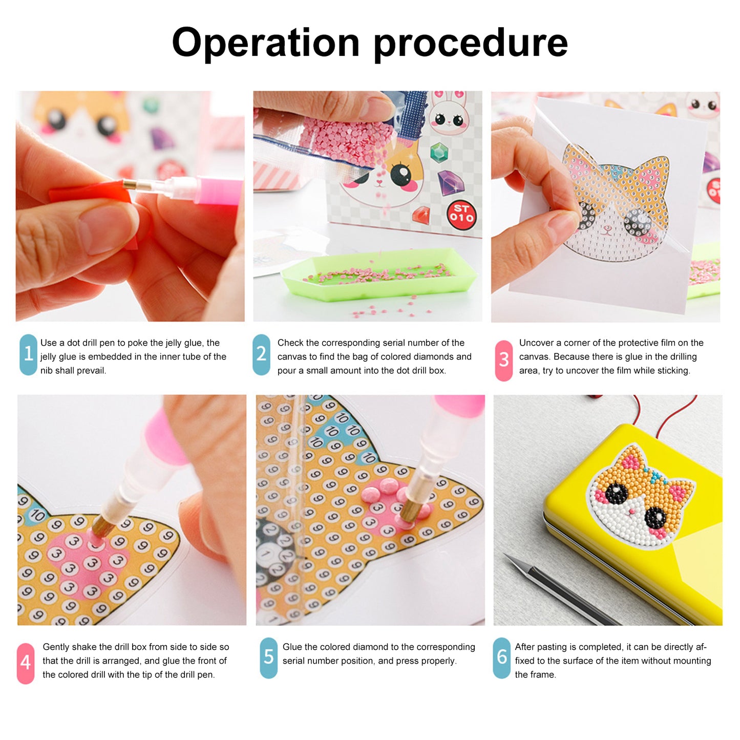 Diamond painting sticker kit ( for kids )random designs