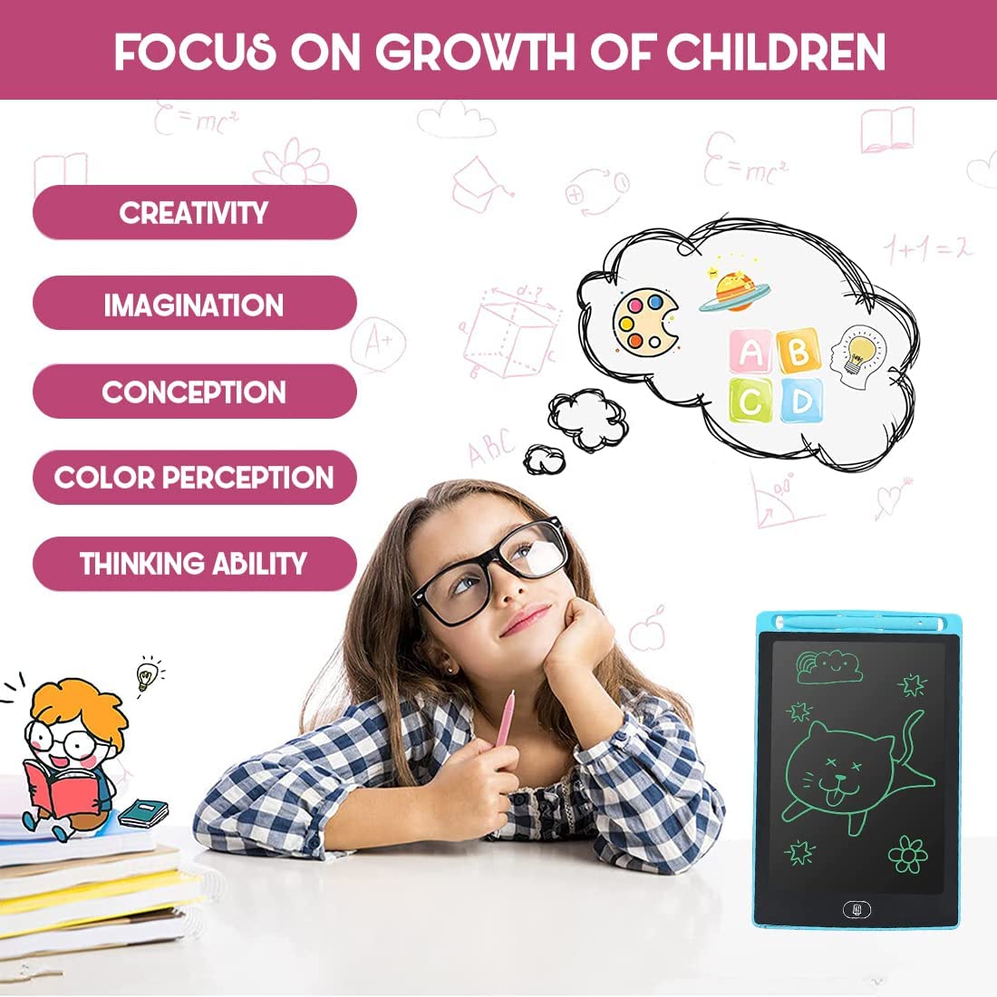 8.5 inch Writing Pad LCD Tablet For Kids single color LCD  (random color )