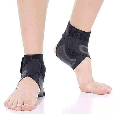1 Pcs Right Foot Breathable Ankle Brace for Sprained Ankle,Stabilize Ligaments,Prevent Re Injury for men &amp; women with Adjustable Wrap