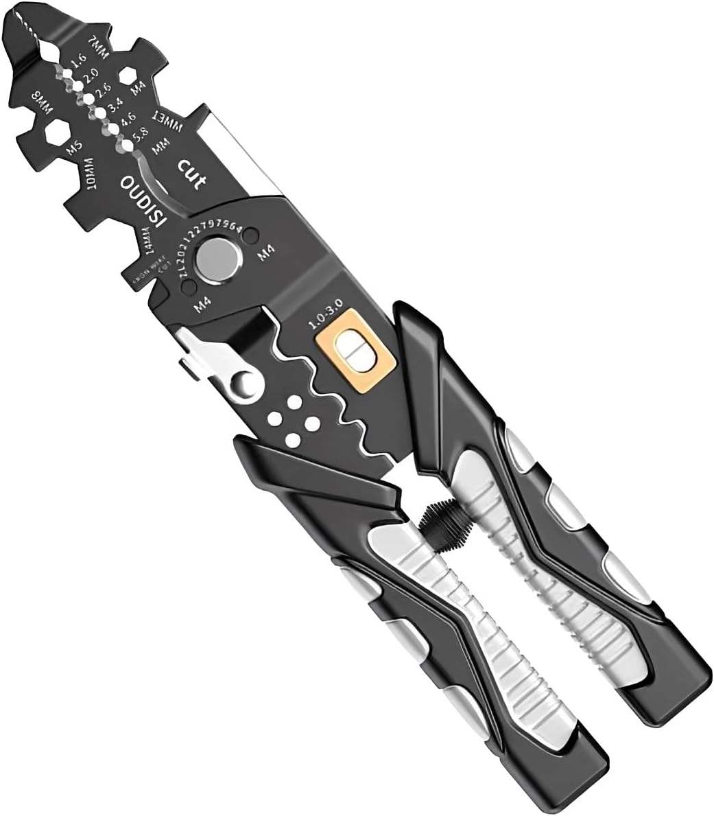 25 in 1 Wire Stripper, Wire Stripping Tool, Cutter Stripping, Cable Stripper Tool, Wire Crimping Tool, Multi-Function Hand Tool for Electric Cable Stripping Cutting and Crimping - Random Color