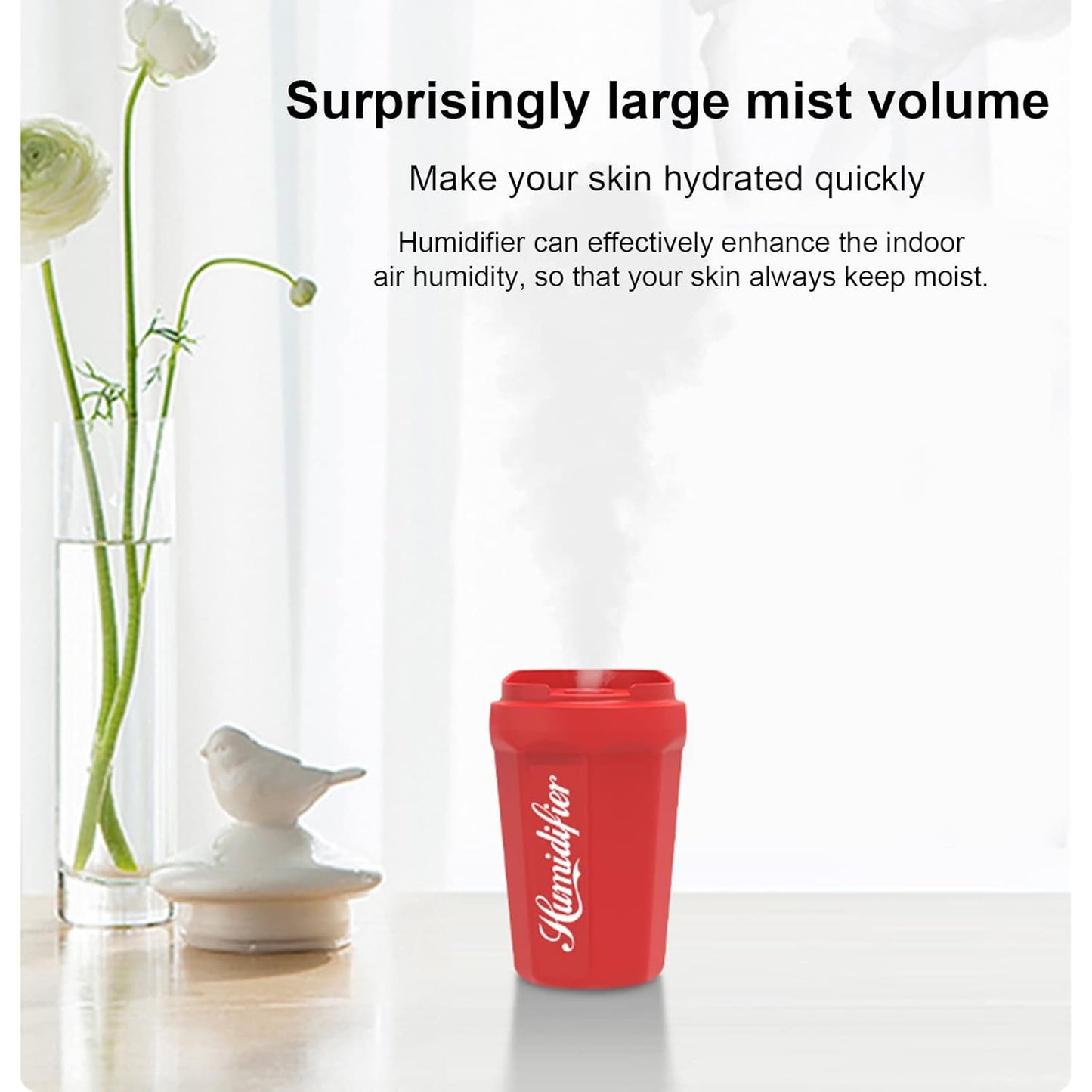 Coke Cup Humidifier Car Home USB Aroma Diffuser Summer Flame Air Coke Cup Cool Mist Bedroom Study Room Mini Humidifier  (random color)