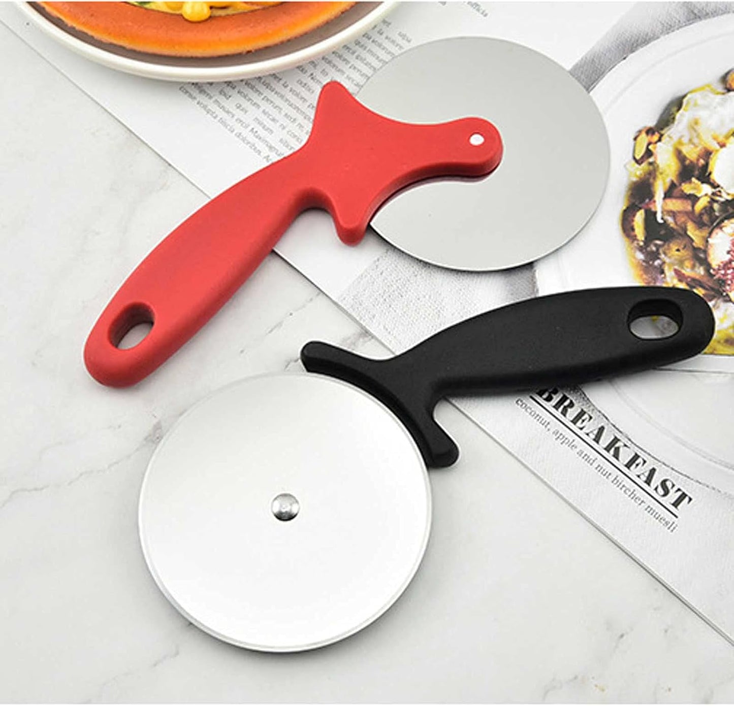 Pizza Cutter, Pizza r Big Size  Cooker Stainless Steel, Commercial Use, Kitchen Helper(random color)