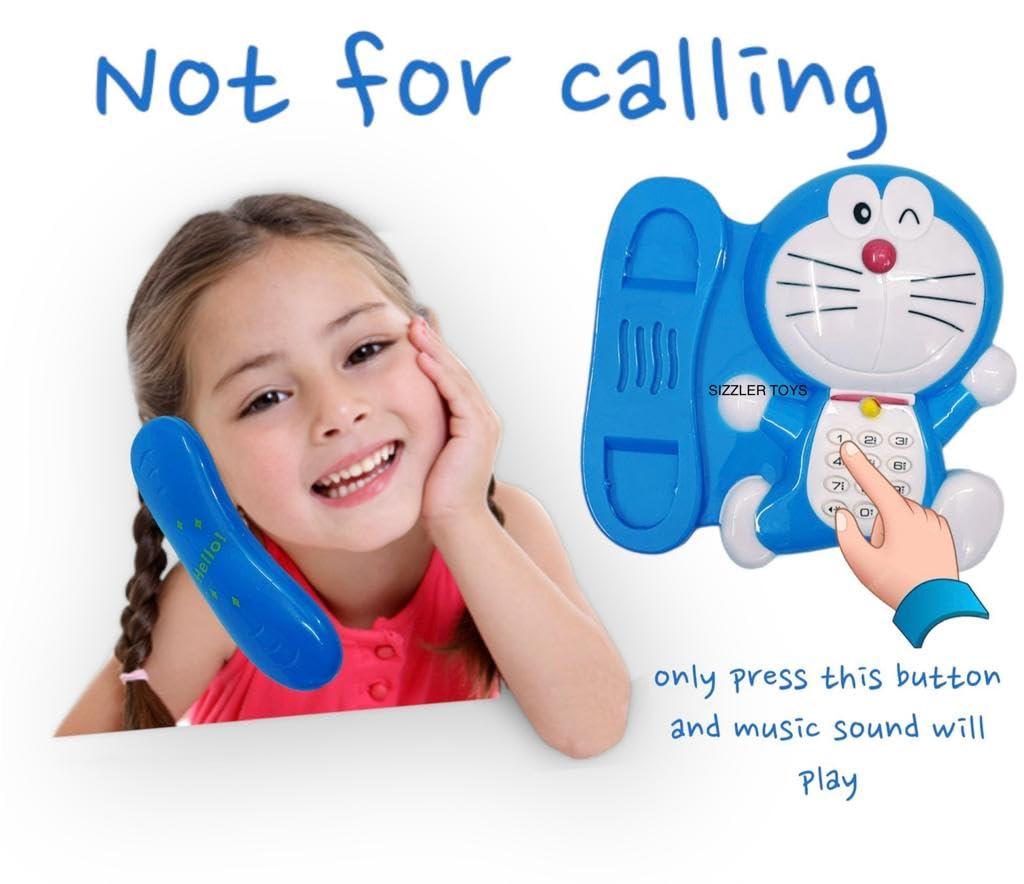 Doremon Telephone for Kids Learning Talk on Phone For Kids Boys Girls (random color)