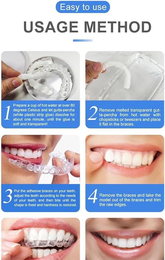 Snap On Smile - Veneers Teeth for Men and Women - Moldable False Artificial Braces Teeth