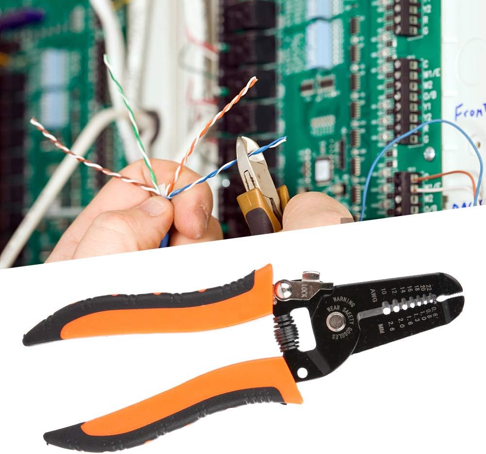 Stripping Pliers, Multifunctional Stainless Steel Wire Cable Stripping Pliers Cutting Tool Wire Cutter, Long-Nose Multi-Purpose Electrician Tool ( Random Color )