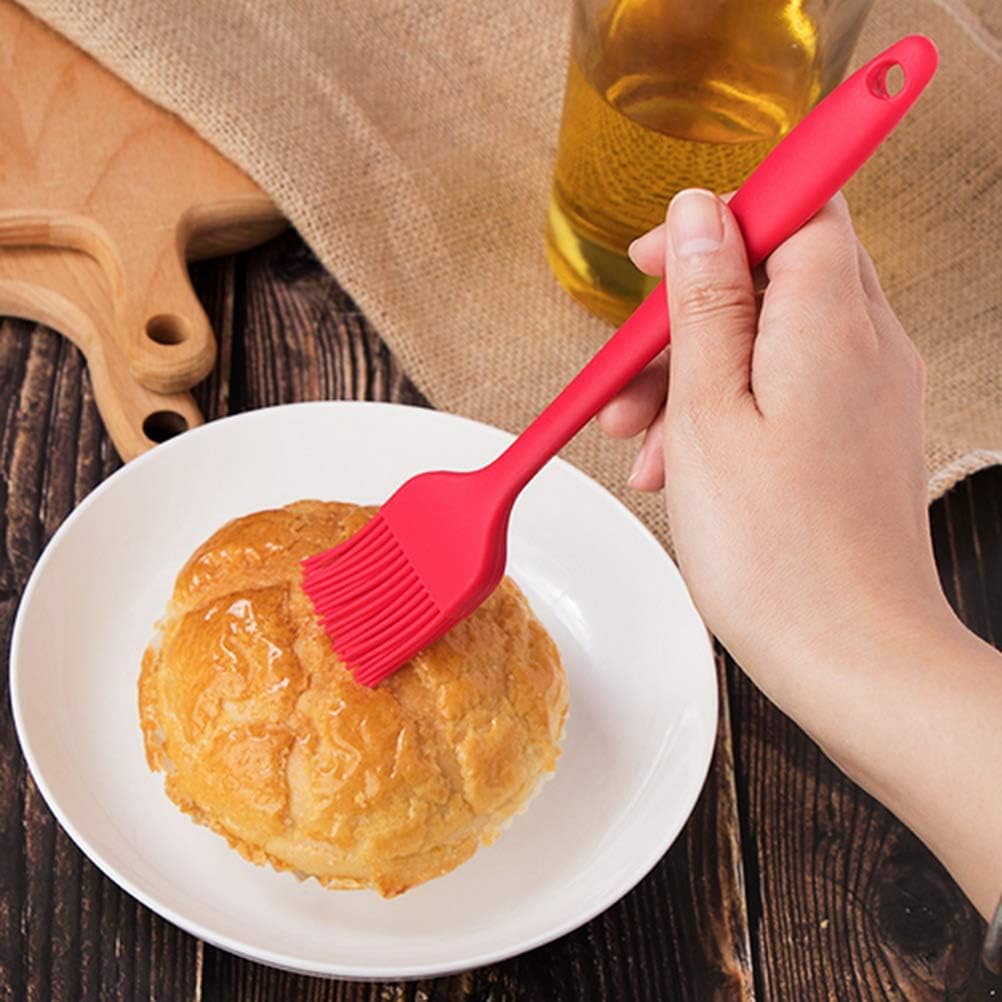 01 Piece Food Grade Kitchen Household Oil Heat Resistant Silicone Brush, Brush For Perfect Apply Baking, Cooking, BBQ Basting Baking Cooking Bbq Grill Spread Oil Butter Sauce ( Random Color )