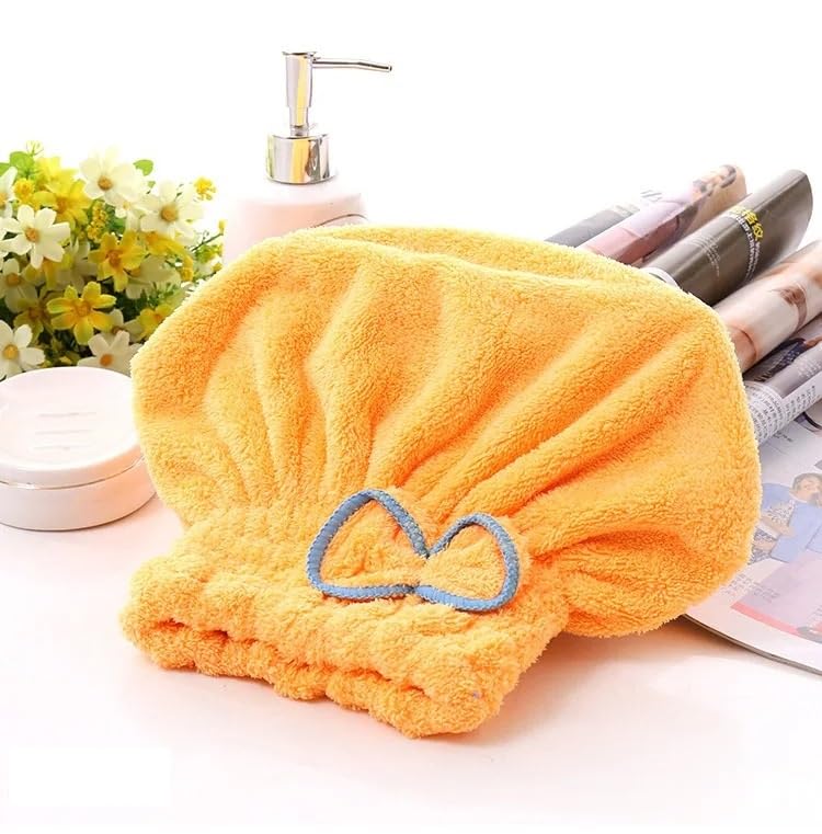 Hair Drying Towels, Ultra Absorbent Hair Drying Cap Towel for Women Adults or Kids Girls(random color )