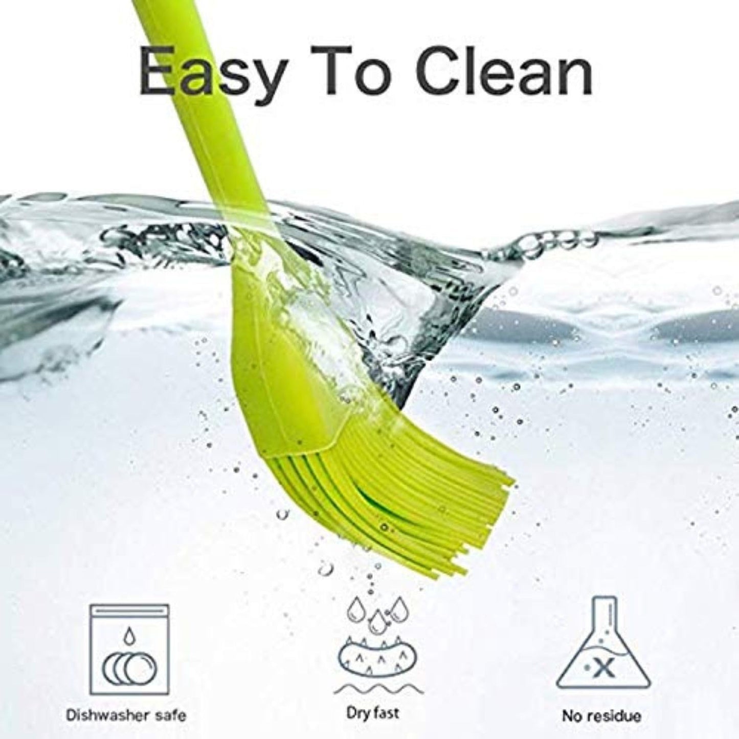 01 Piece Food Grade Kitchen Household Oil Heat Resistant Silicone Brush, Brush For Perfect Apply Baking, Cooking, BBQ Basting Baking Cooking Bbq Grill Spread Oil Butter Sauce ( Random Color )