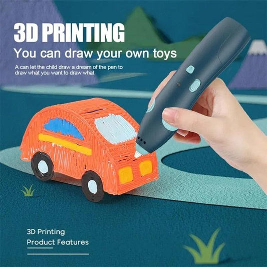 3D Pen for 3D Printing Drawing Pen USB 3D pen plus with safe filament Creative Learning for Children Kids as Toys DIY Arts &amp; Crafts Boy Girls Perfect Gift