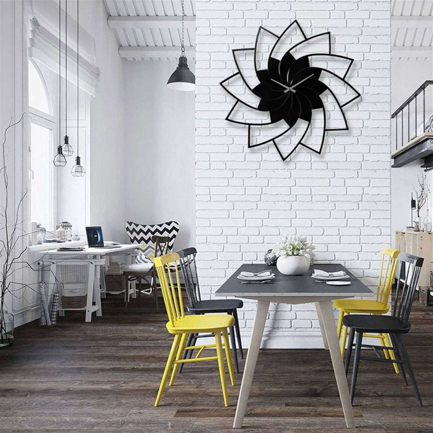 3D WOODEN FLORAL WALL CLOCK Modern Home Decorations for Living Room,Bedroom