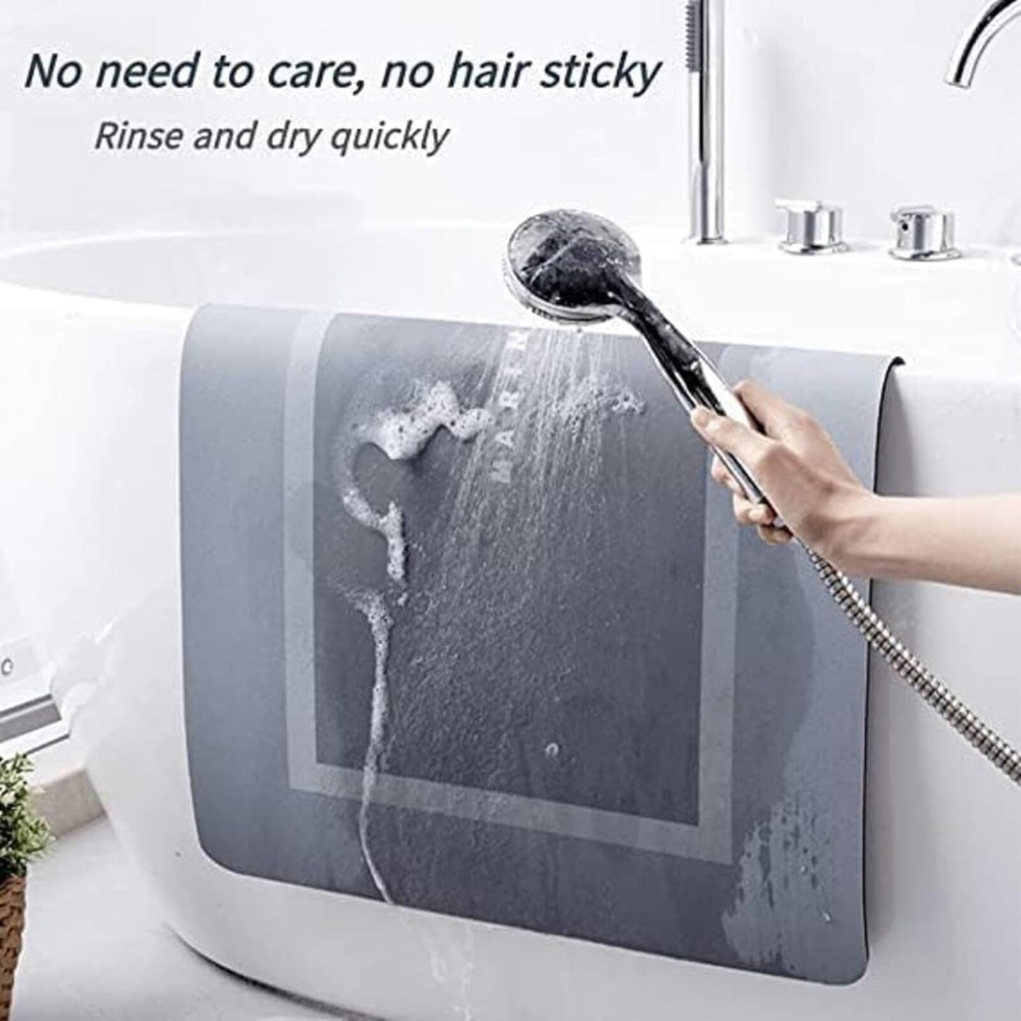 Best Quality Quick-Dry Non-Slip Home Mat – Absorbent, Washable Square Floor Mat for Bathroom, Kitchen &amp; Entryway - Random Color