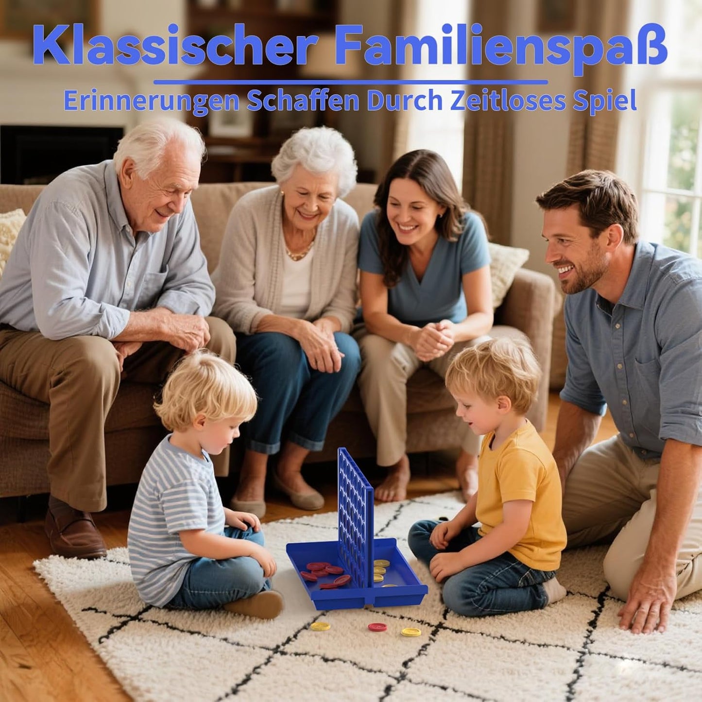 4 IN A ROW Board Game for Kids / Travel Board Game / Board Games Indoor &amp; Outdoor, Perfect as a Party Game (random color )