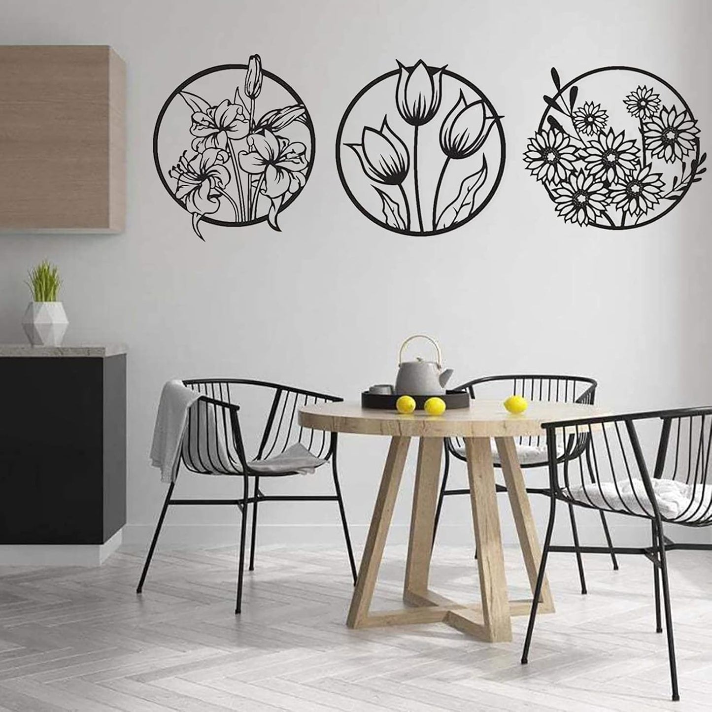 (3 pcs set )3D floral abstract Wooden Wall Art &amp; Home Decoration /  Item Home Décor Home Room &amp; Wall Decor Wall Art