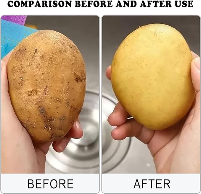 Multifunctional Soft Silicone Brush | Multipurpose vegetable peeler | Home Cleaning Brush | fruit and vegetable cleaning brush (pack of 2) (Random color)