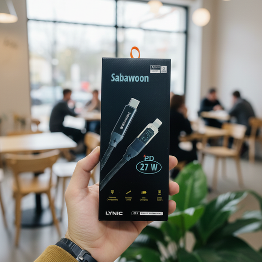 Sabawoon S125 Type‑C to iPhone Cable | 100% Original | Digital Display