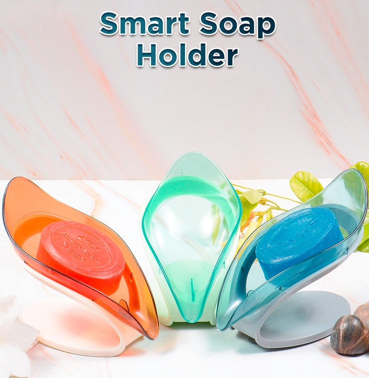 Smart Soap Holder For Bathroom | Wall Mounted Soap Bar, Kitchen, Bathroom – Random Color(1 Pc)