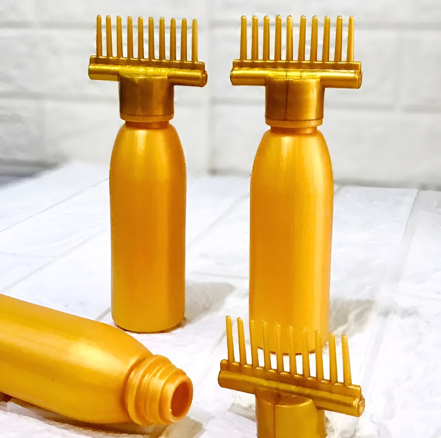 (Pack of 20) Hair dye bottle | Hair Oil Applicator Bottle, Root oiling Comb bottle for Hair Coloring, Shampoo, Oiling, Dye, and Scalp Treatment for home &amp; commercial ( Empty Bottle)