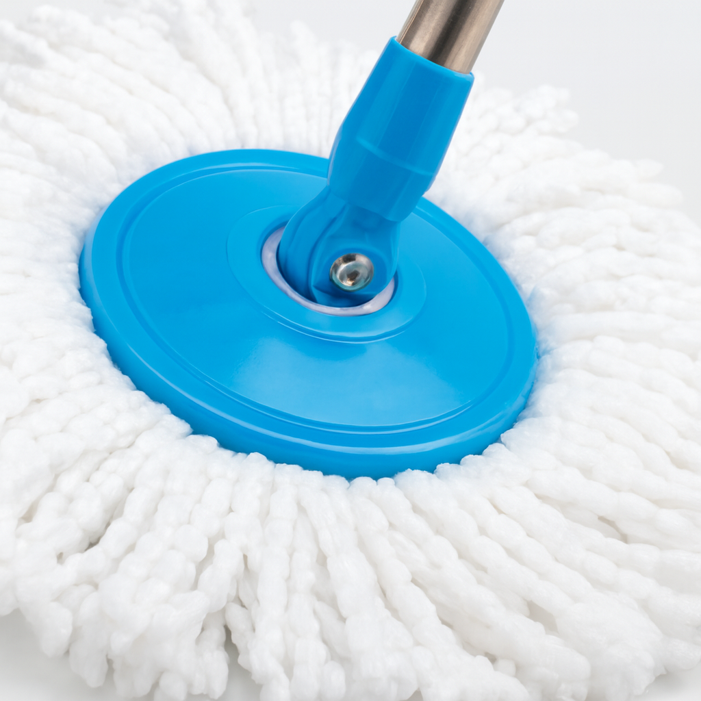 Spin Mop - Easy Spin Magical Mop Set [Steel Bucket] - 360 Degree Microfiber Mop Head Home Clean Tools Microfiber(Steel Bucket)