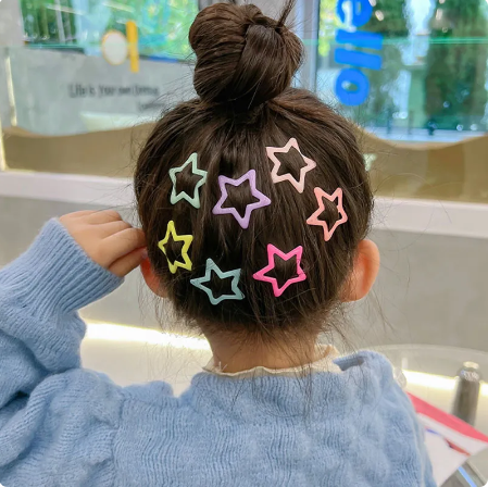 Pack Off 06  Star Design Girl Hair Clip | Hair Clip For Women | Best Quality Hair Clip ( Random Color )