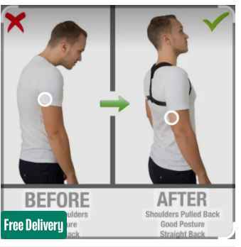 SN-660 Smart care brand Posture corrector Upper back support Strong grip Shoulder Support Relief and Back Pain Relief Belt - Adjustable Posture Support Brace for Men and Women