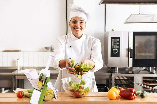 4 In 1 Vegetable Cutter Chopper Adjustable Multi-function  Cutter Vertical Vegetable Cutter Kitchen Shredder Grater Artifact(random color )