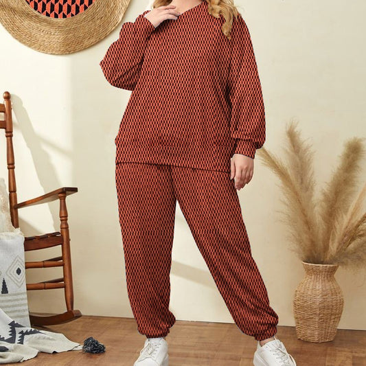 Check Pattern Loungewear Set For Women Stylish Design Smooth Comfort Easy Wear - Medium