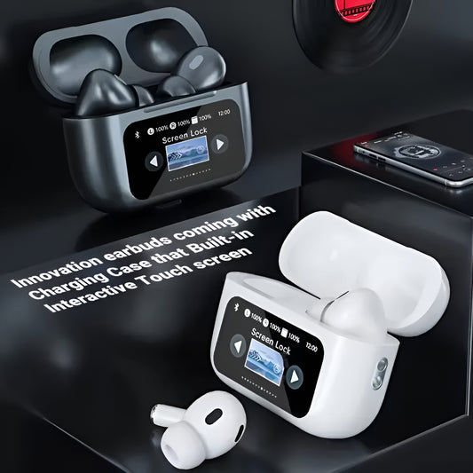 A9 Pro Airpods Pro | Screen Airpods A9 Pro LCD Earbuds - Black