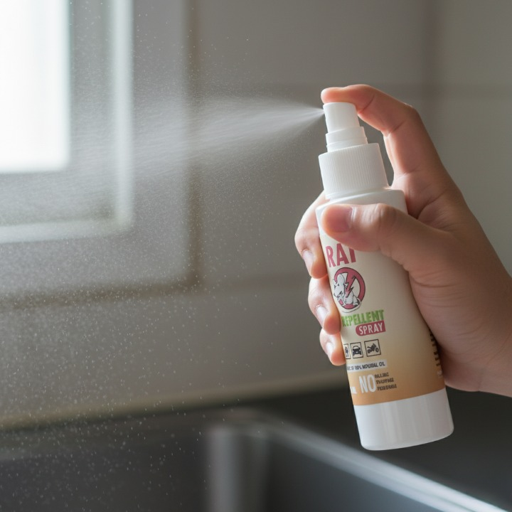 Rat Repellent Spray 50ml – Natural, Safe &amp; Non-Toxic Rodent Deterrent for Home, Kitchen, Car, and Storage Areas