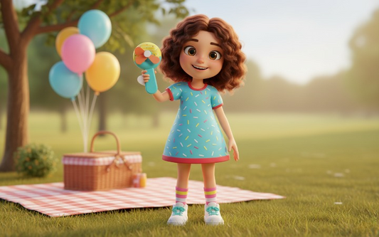 Handheld Donald Shape Toy Fan for Kids – Cute Cartoon Design, Safe Soft Blades, Portable Mini Fan for Summer Play &amp; Cooling (Random Color)