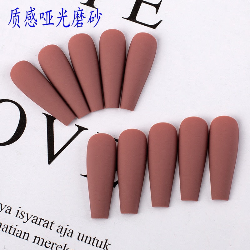 24 Pcs Matte Perfection – O.TWO.O Brown Nail Polish for a Luxe Look | Best Nails for women