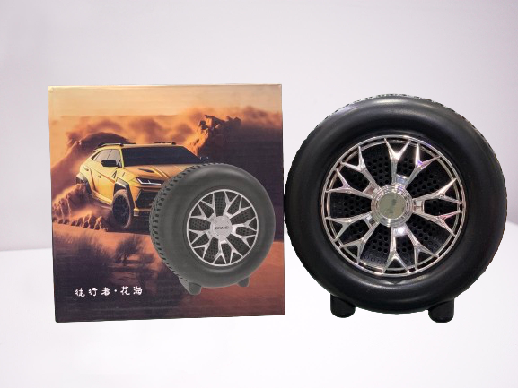 High-Powered Tyre-Shaped Bluetooth Speaker with Deep Extra Bass – Portable Wireless Speaker with Dynamic Sound, LED Lights &amp; Unique Tyre Design for Home, Car, and Outdoor Use