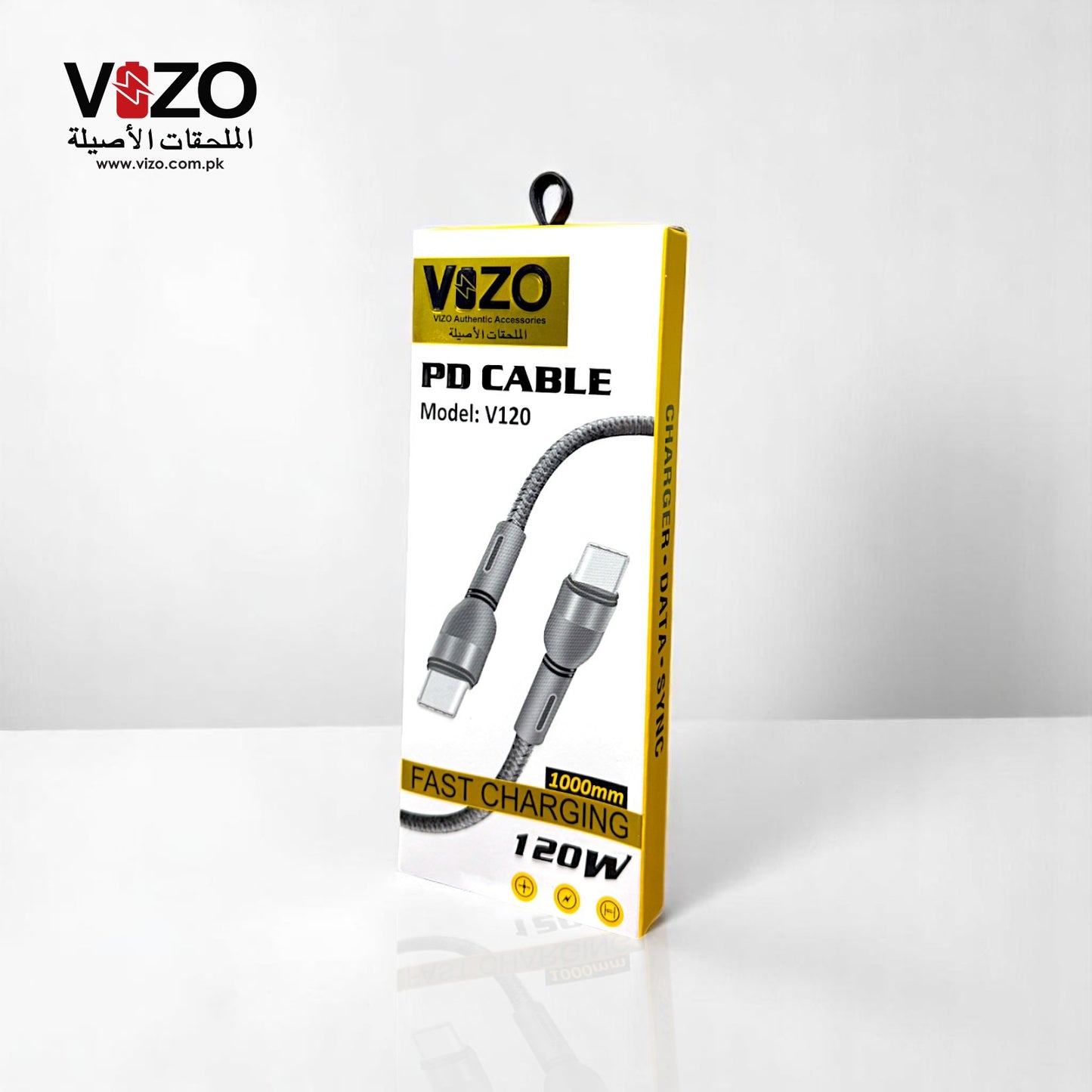 Vizo V120 PD Fast Charging &amp; Data Cable | Type-C to Type-C Cable - V120 Type-C to Type-C Fast Charging Cable