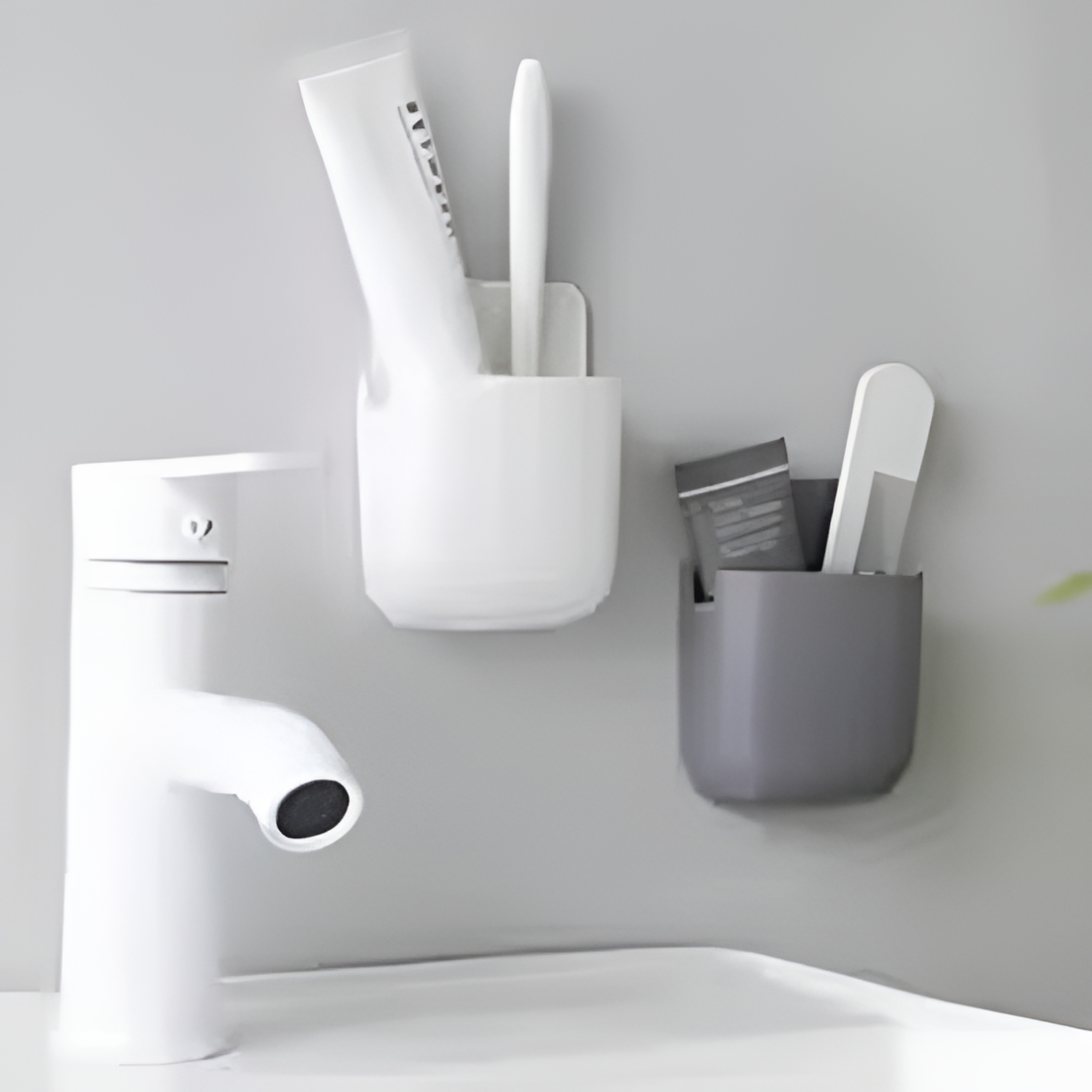 1 Pcs U Shape Wall Mounted Mobile And Remote Holder | Wall Mounted Storage Case for Remote, Toothbrush, Mobile Phone Plug Holder | Multifunctional Storage Holder (random color)