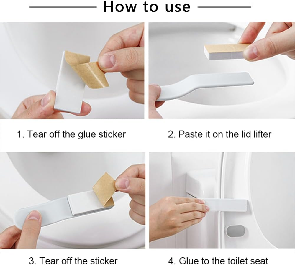 Pack of 03 Toilet Seat Lifter Handle for Home, Office, Hotel (Random Color)