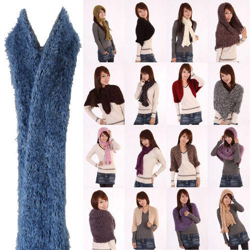 Women's Velvet Stretchable Magic Scarf 26 different styles( random color )