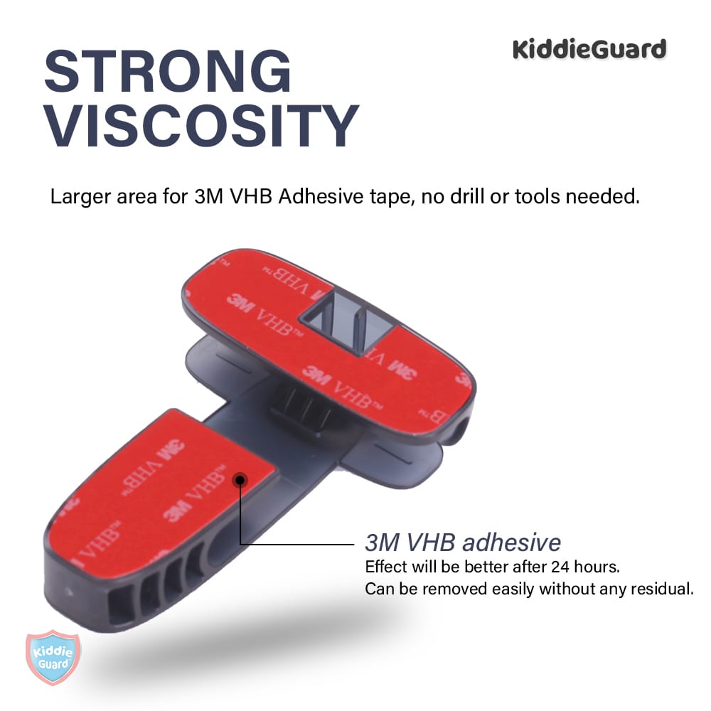 Black transparent refrigerator lock | Child Safety Fridge Lock | Baby Safety Refrigerator Freezer Door Lock, Toddler Kid Safety Latch Catch Lock, No Tools Need Or Drill