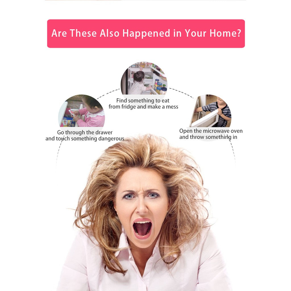 Adjustable Multi purpose lock Child Safety Cabinet Lock Protector Drawer Door Cabinet Lock Plastic Protection Kids Safety Door Lock