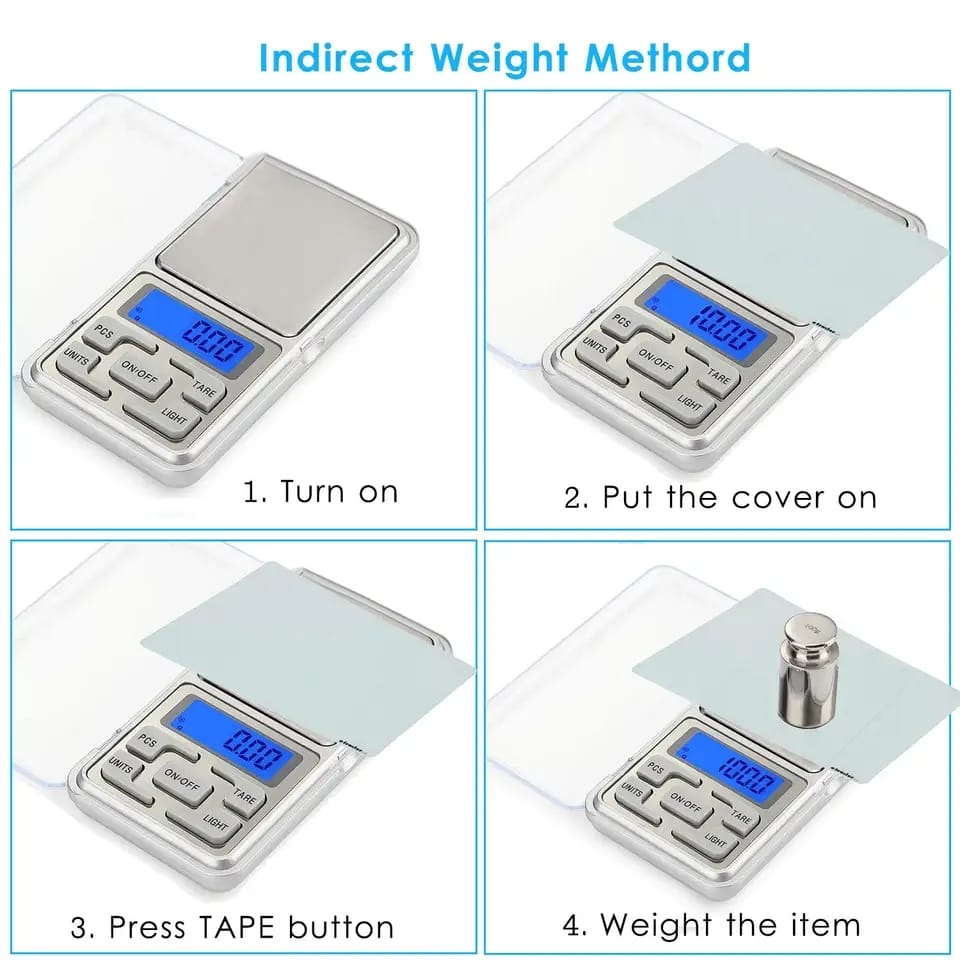 Mini Electronic Scales High Precision Pocket Digital Scale for Gold Sterling Jewelry Balance Gram For Kitchen Scale 500gx0.1g