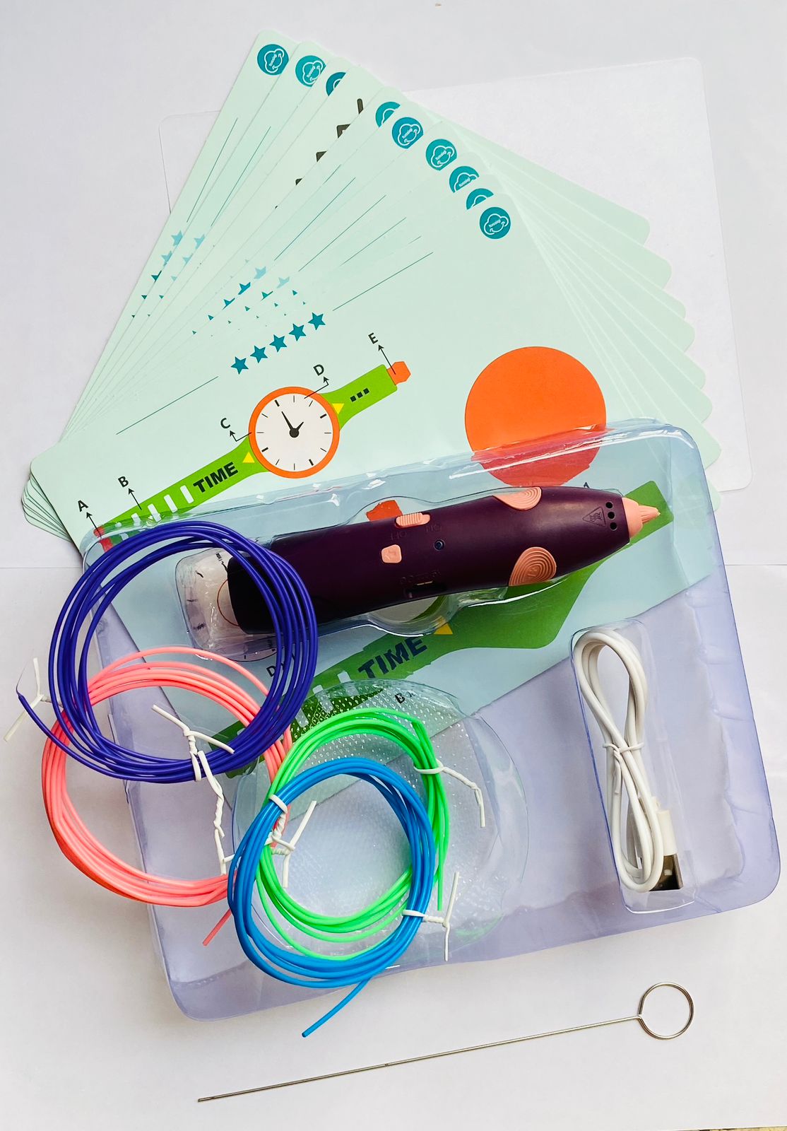 3D Pen for 3D Printing Drawing Pen USB 3D pen plus with safe filament Creative Learning for Children Kids as Toys DIY Arts &amp; Crafts Boy Girls Perfect Gift