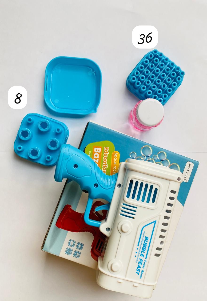 36 / 8 hole bazooka bubble Water gun | Bazooka Water Bubble Gun Toy for Kids, toddlers | Out door Fun Water Spray Gun (Random color)