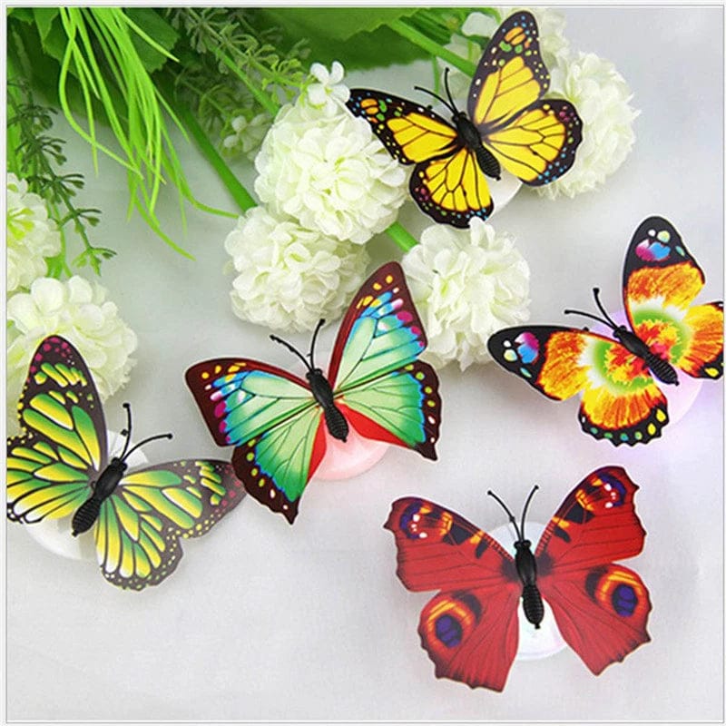 Glow In The Dark 3D Led Butterfly Night Light Led Color Changing for Kids Room (1 PCs Butterfly)