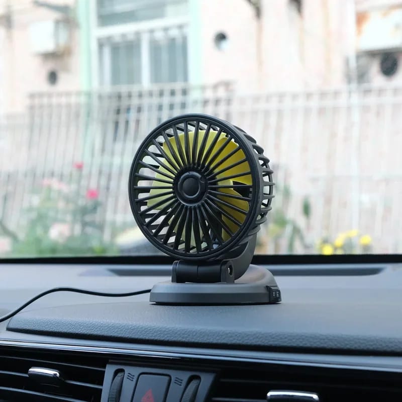 Portable Car Cooling Fan | Multi-Angle Rotatable with USB cable for Car Truck SUV RV 5V USB Powered