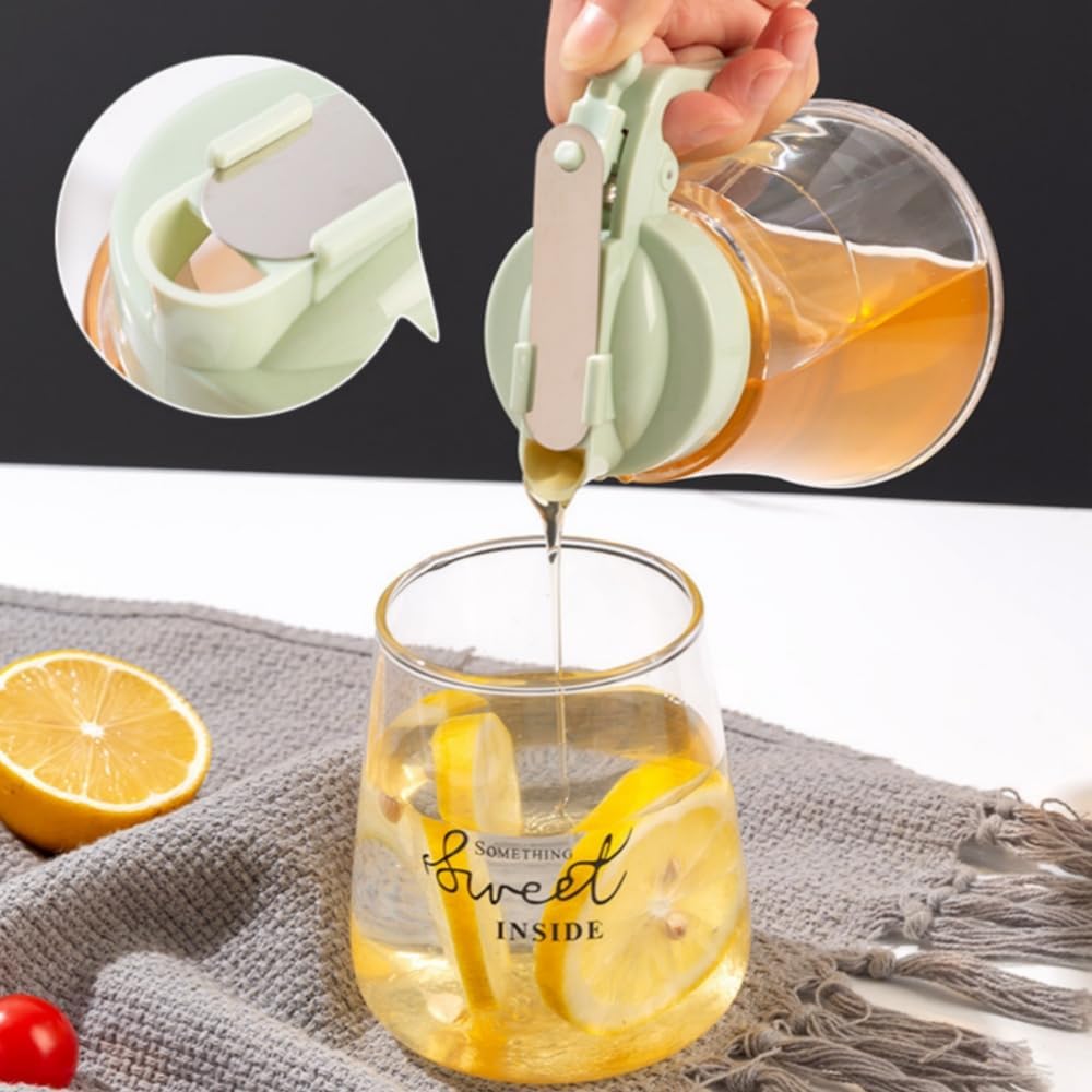 Honey Dispenser No Drip - Easy Squeeze Syrup Dispenser Bottle for Efficient Serving,  Honey Squeeze Jar for Kitchen &amp; Coffee Bar, Mess-Free Solution(250ml)