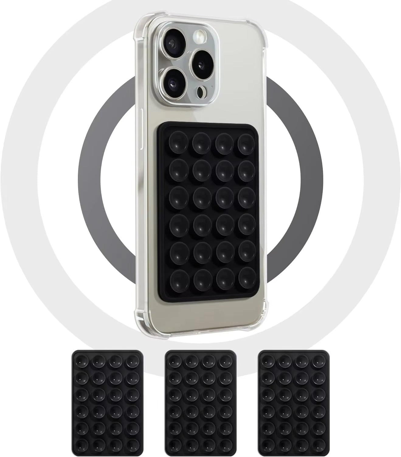 Mobile bubble Grip | Silicone Suction both side Bubble Grip Cup Phone Strong Grip Holder, Hands-Free use Mobile Phone Holder (Random color)