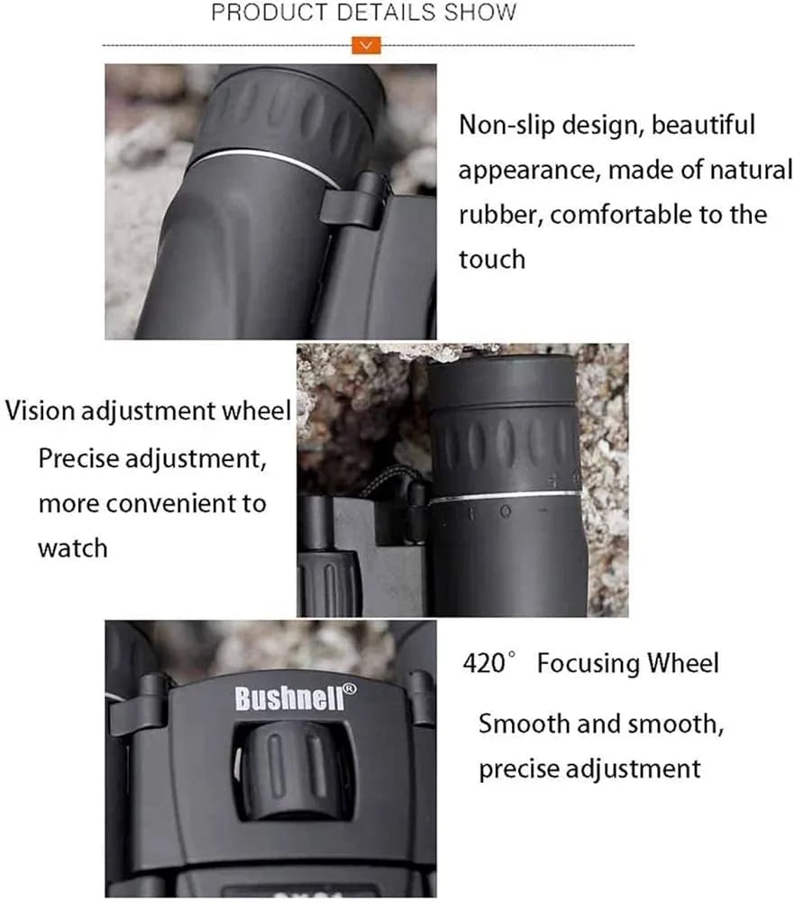 Telescope Compact Folding Binoculars with BAK4 Prism,HD Professional Vision Clear Bird Watching Binoculars for Kids