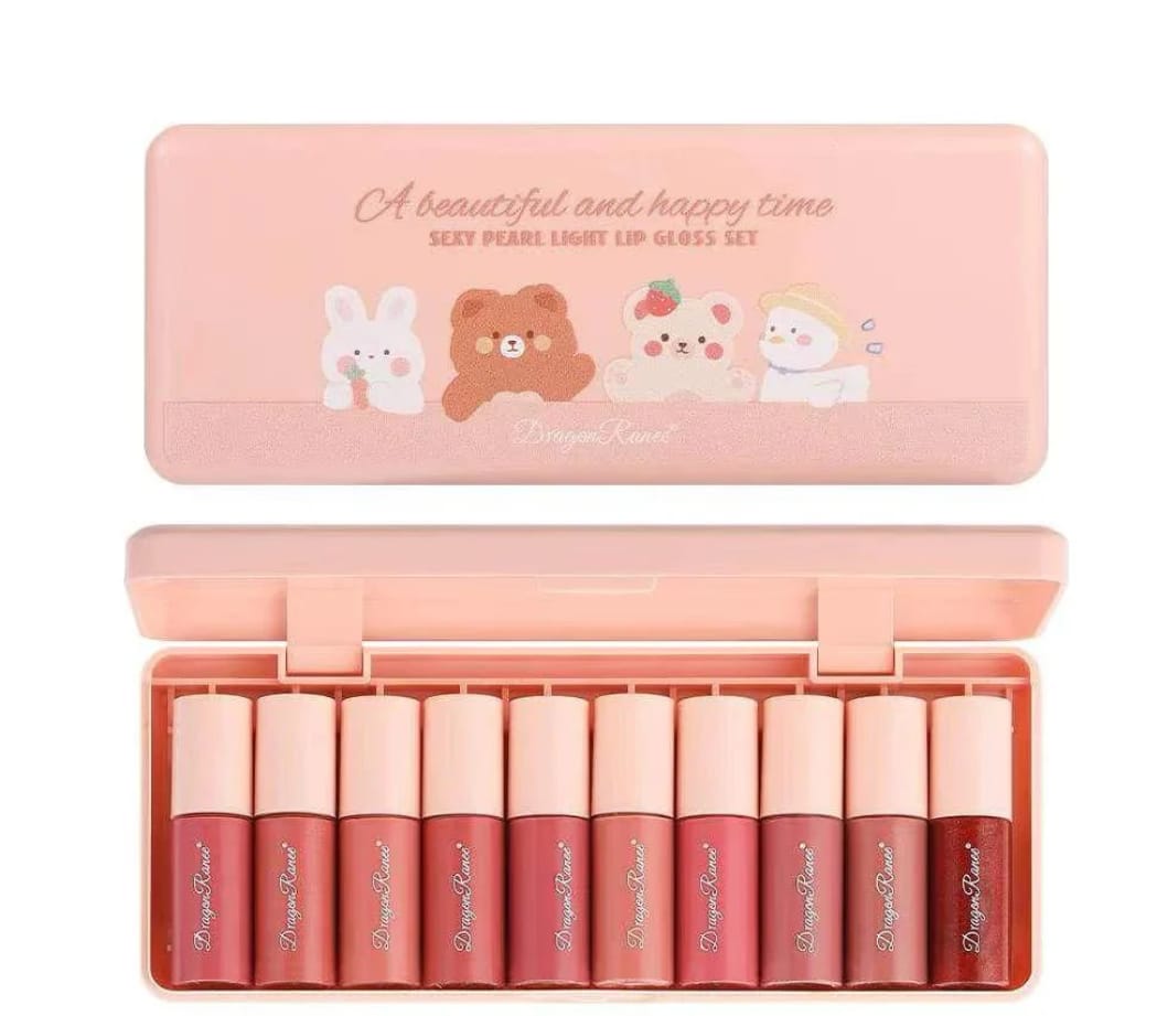 (10 Lipglosses) Dragon Ranee Lipglosses Korean Lip Gloss