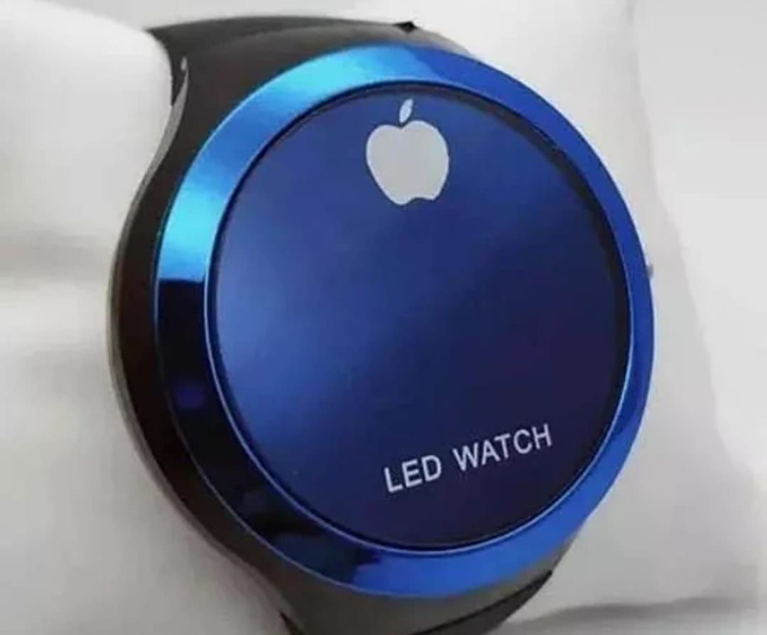 Round Shape Led Digital Watch with Apple Logo Digital Watch-watch for  Men and Women (Random Color )