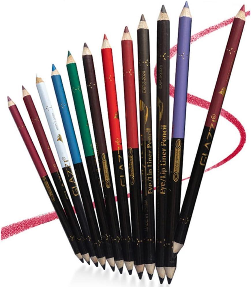 ( Pack of 12 )2 in 1 colors eye pencil multipurpose  Eye Pencil (Random color )